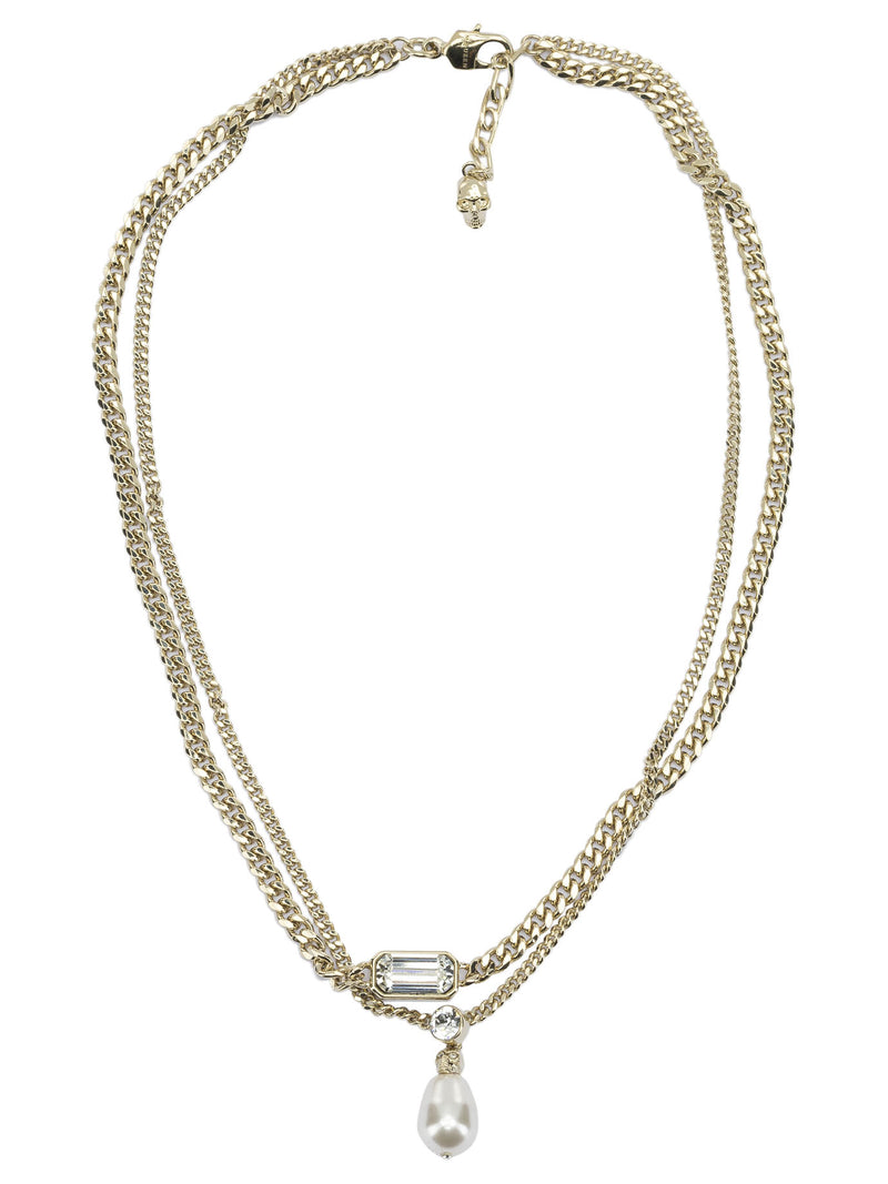 Alexander McQueen Alexander McQueen Brass Jewellery White Women - World Class Fashion