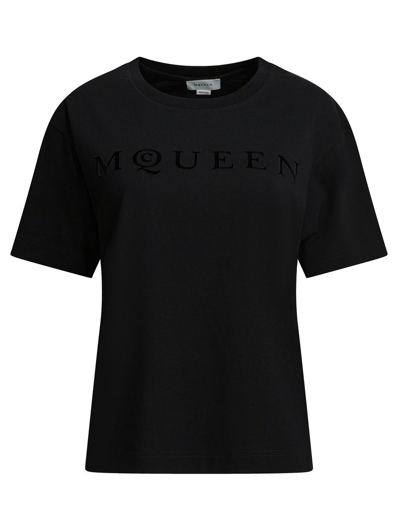 Alexander McQueen Alexander McQueen Women's Black Cotton T-Shirt - World Class Fashion