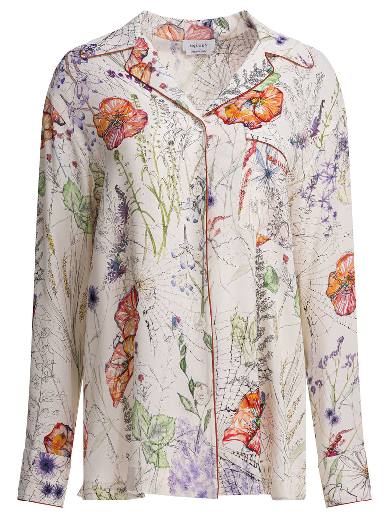Alexander McQueen Alexander McQueen Women's White Viscose Shirt - World Class Fashion