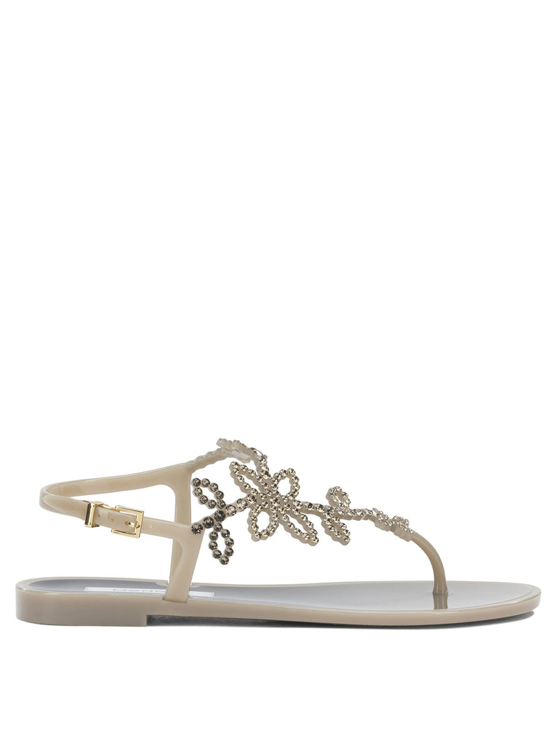 Menghi Sandalias bajas Galatea Jelly de Menghi para mujer, color beige - World Class Fashion