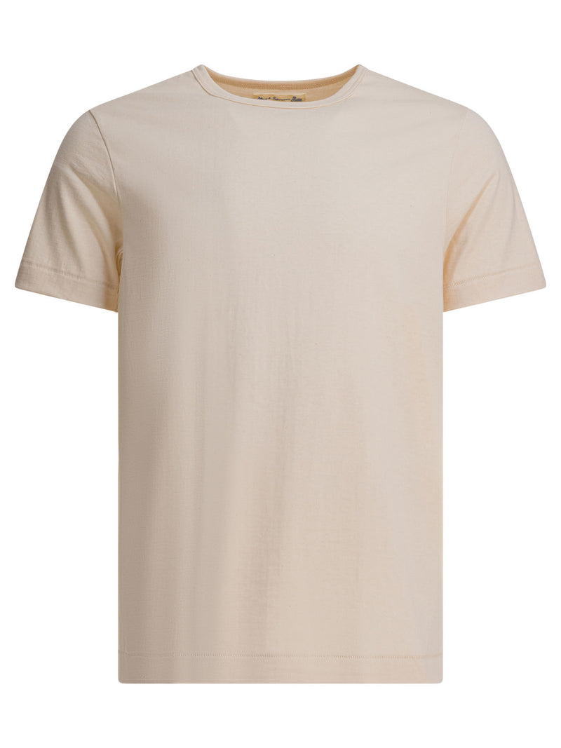 Merz B. Schwanen Camiseta Merz B. Schwanen de cuello redondo en tejido tubular de color beige - World Class Fashion