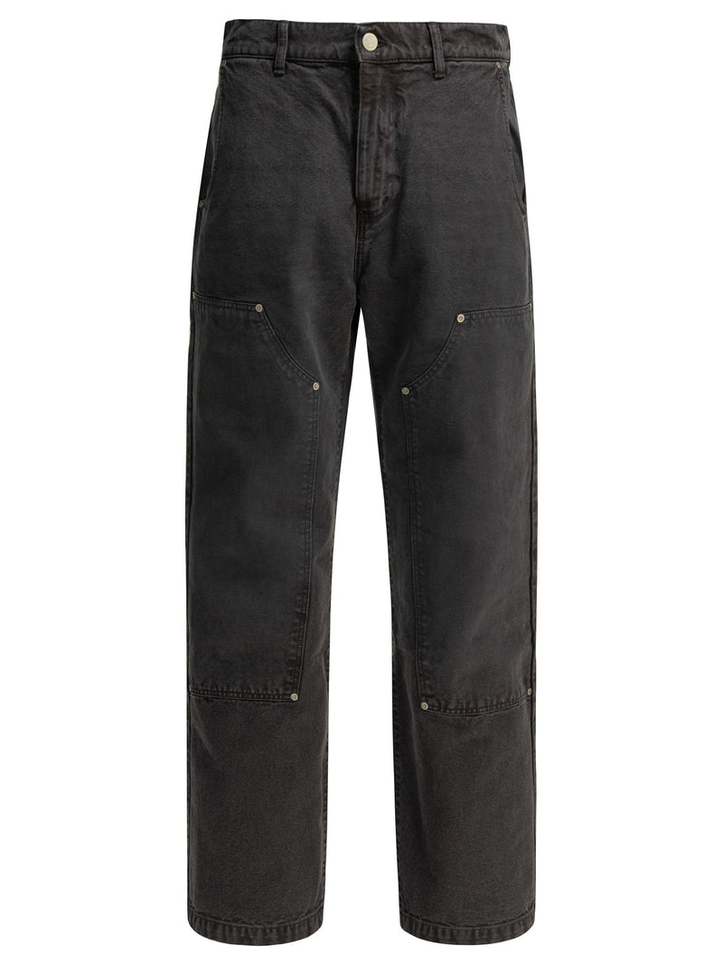 Mfpen Mfpen Double Knee Jeans Washed Grey Canvas - World Class Fashion