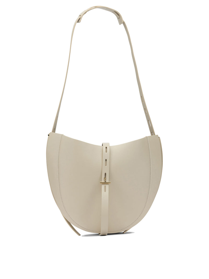 Minobossi Minobossi PROMISELIZZIELATTE Beige Leather Shoulder Bag - World Class Fashion