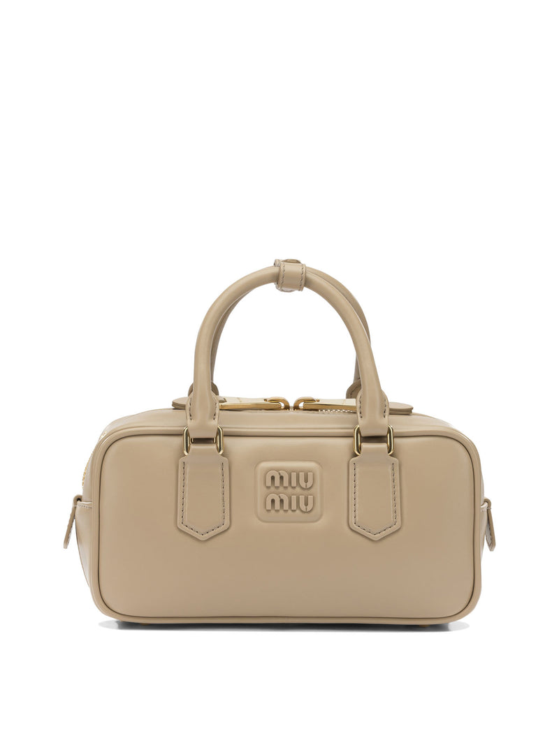 Miu Miu Bolso de mano pequeño Miu Miu Arcadie Beige para mujer - World Class Fashion