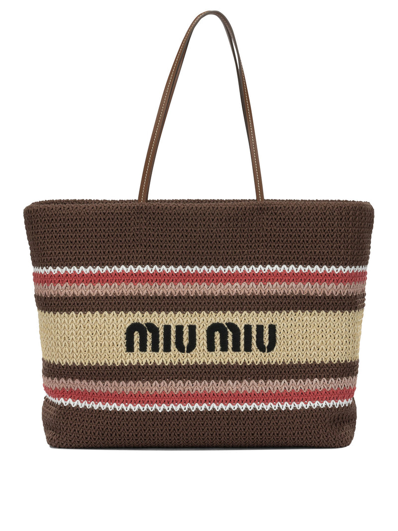 Miu Miu Bolso de Hombro Grande Miu Miu Marrón para Mujer - World Class Fashion