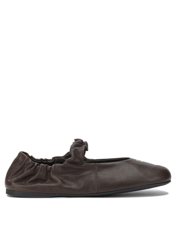 Miu Miu "ruches" Ballet Flats In Nappa Leather