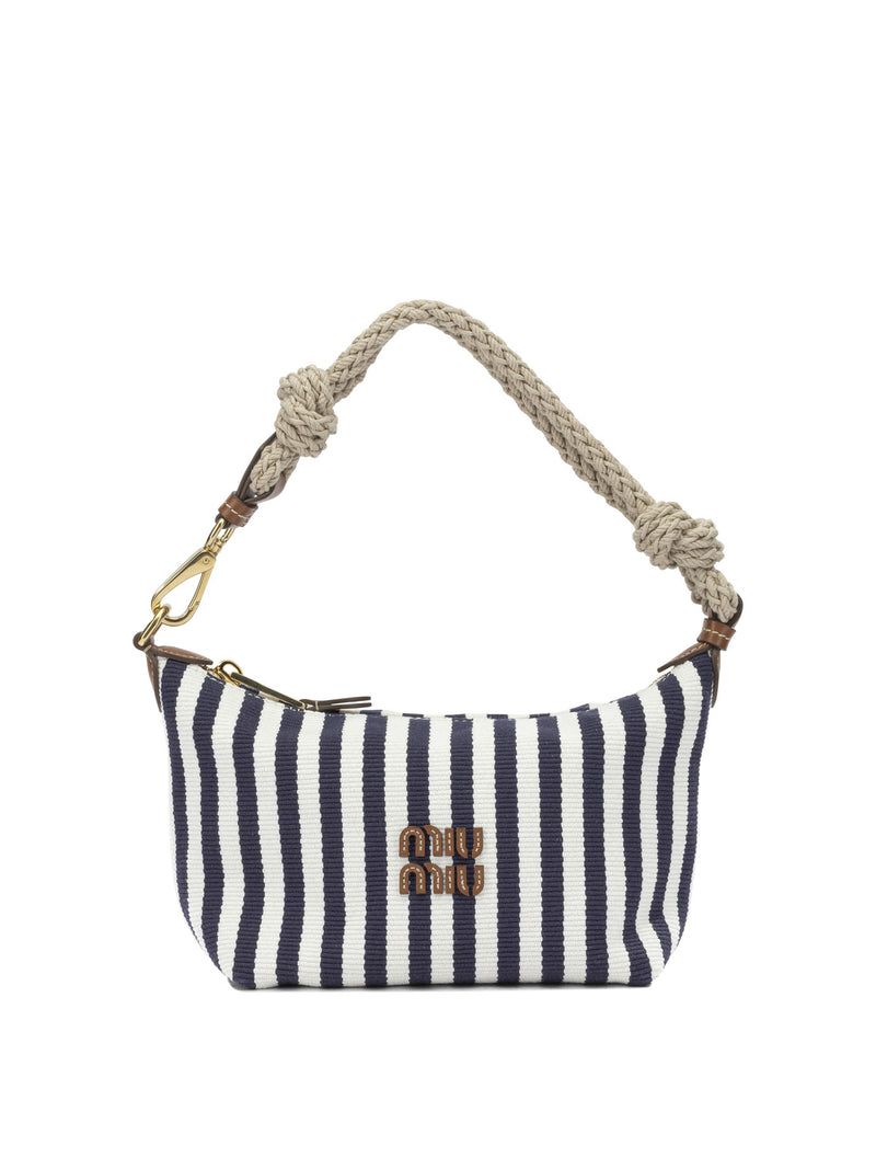 Miu Miu Miu Miu Bolso de Hombro Pequeño con Logo Azul - World Class Fashion