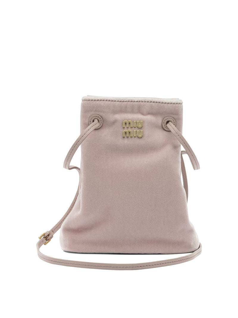 Miu Miu Miu Miu Mini Velvet Crossbody Bag Pink - World Class Fashion