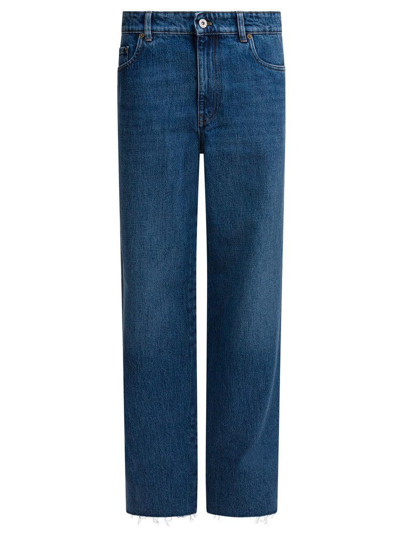 Miu Miu Miu Miu Five-Pocket Wide-Leg Jeans Blue Women - World Class Fashion