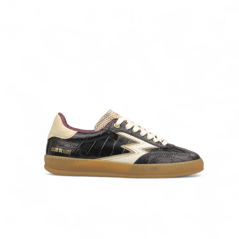 Moaconcept Zapatillas Moaconcept Club Crocodile Effect Negras - World Class Fashion