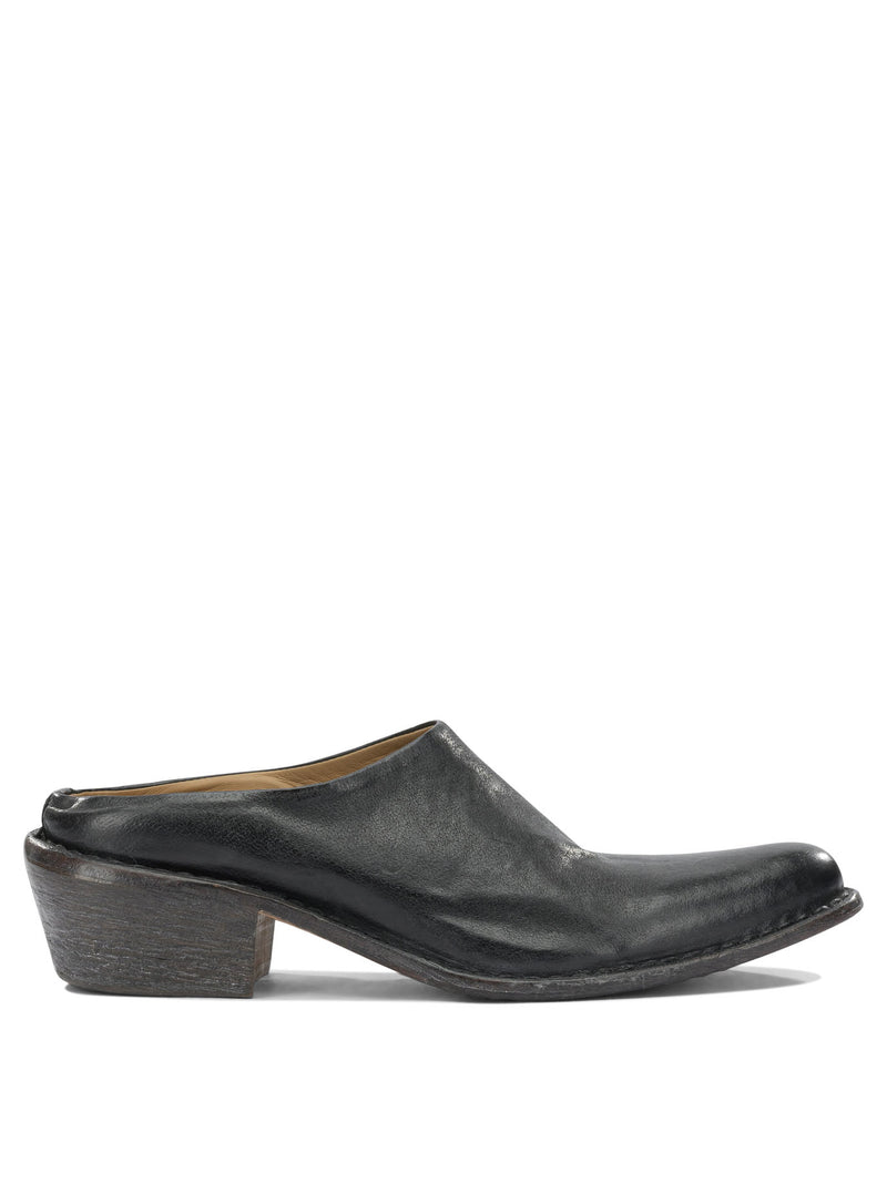 Moma Moma 40mm Leather Sabot Black Women - World Class Fashion