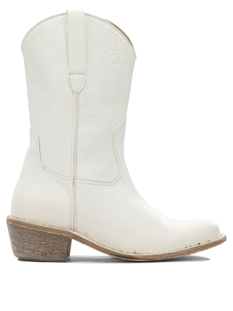 Moma Moma Women's White Calf Leather Boots - World Class Fashion
