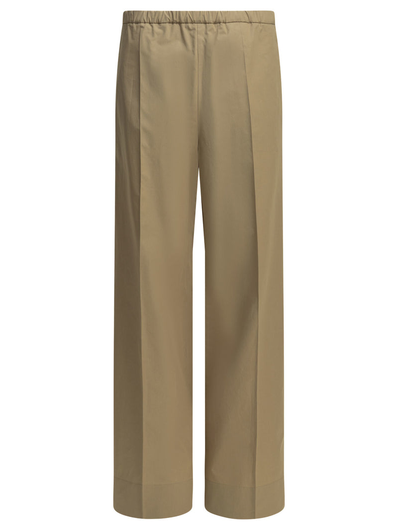 Moncler Moncler Casual Cotton Pants Beige Women - World Class Fashion