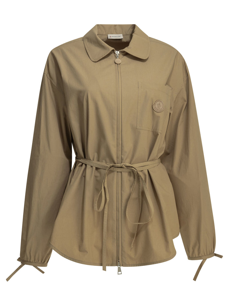 Moncler Moncler Casual Cotton Shirt Beige Women - World Class Fashion