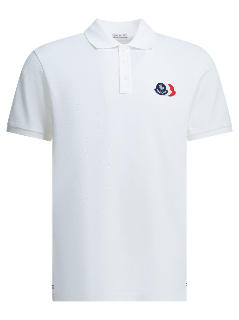 Moncler Moncler Polo Shirt with Buttons and Logo White - World Class Fashion