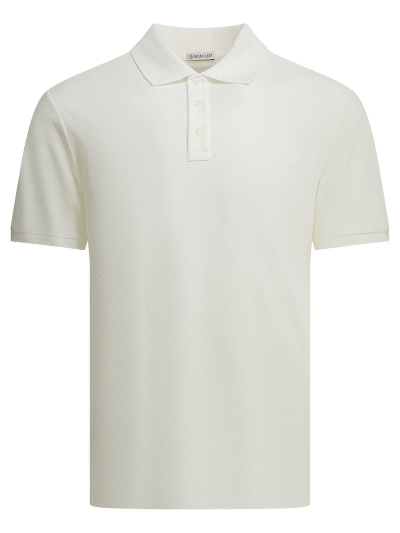 Moncler Moncler Polo Shirt with Buttons and Logo White - World Class Fashion