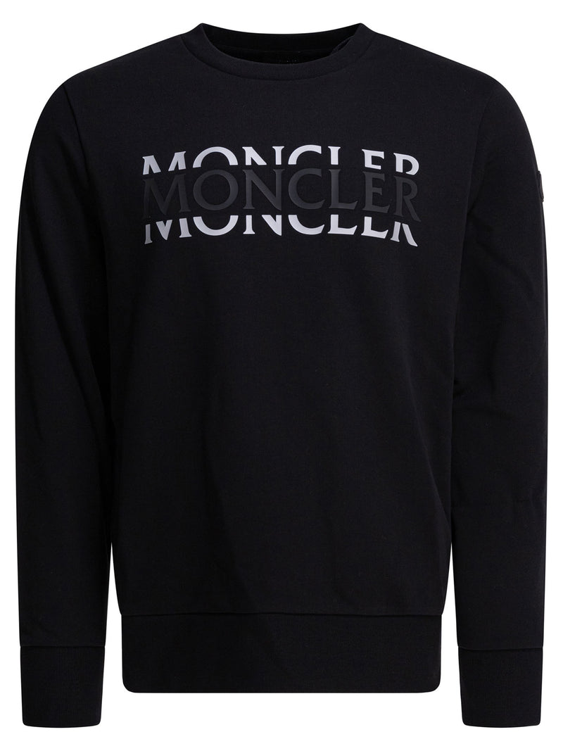 Moncler Sudadera Moncler de cuello redondo negra para hombre - World Class Fashion