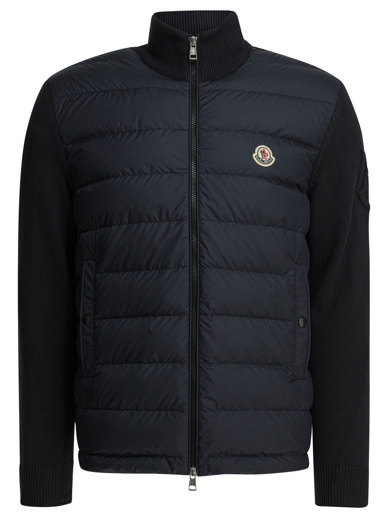 Moncler Moncler Tricot Lightweight Down Jacket Blue - World Class Fashion
