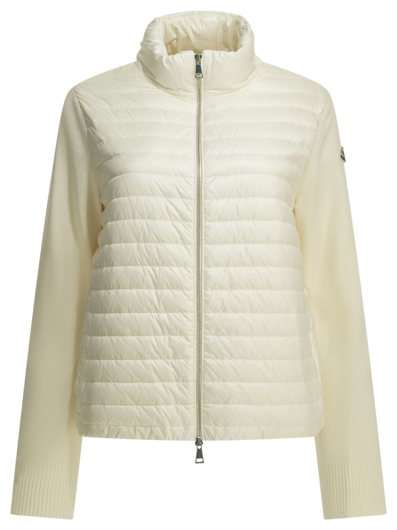 Moncler Moncler Short Wool Down Jacket White Women - World Class Fashion