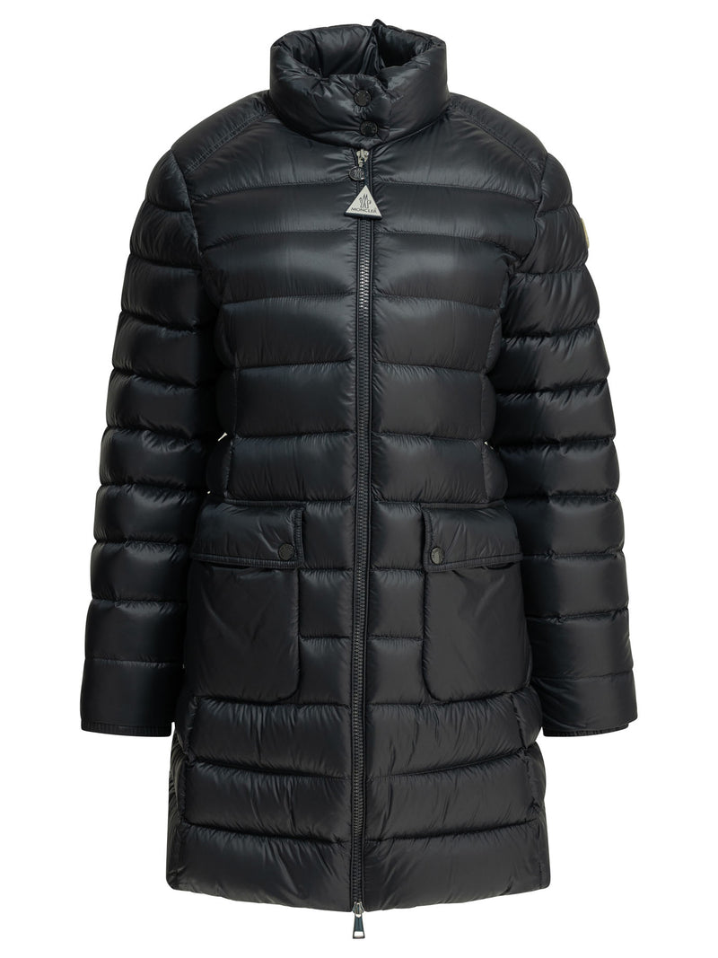 Moncler Moncler Genet Long Down Jacket Blue - World Class Fashion