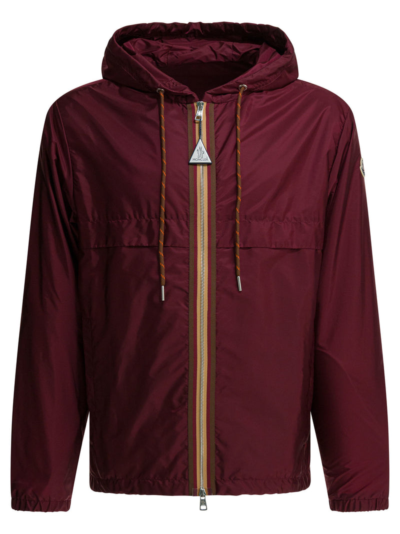 Moncler Moncler Nidge Raincoat Bordeaux Men - World Class Fashion