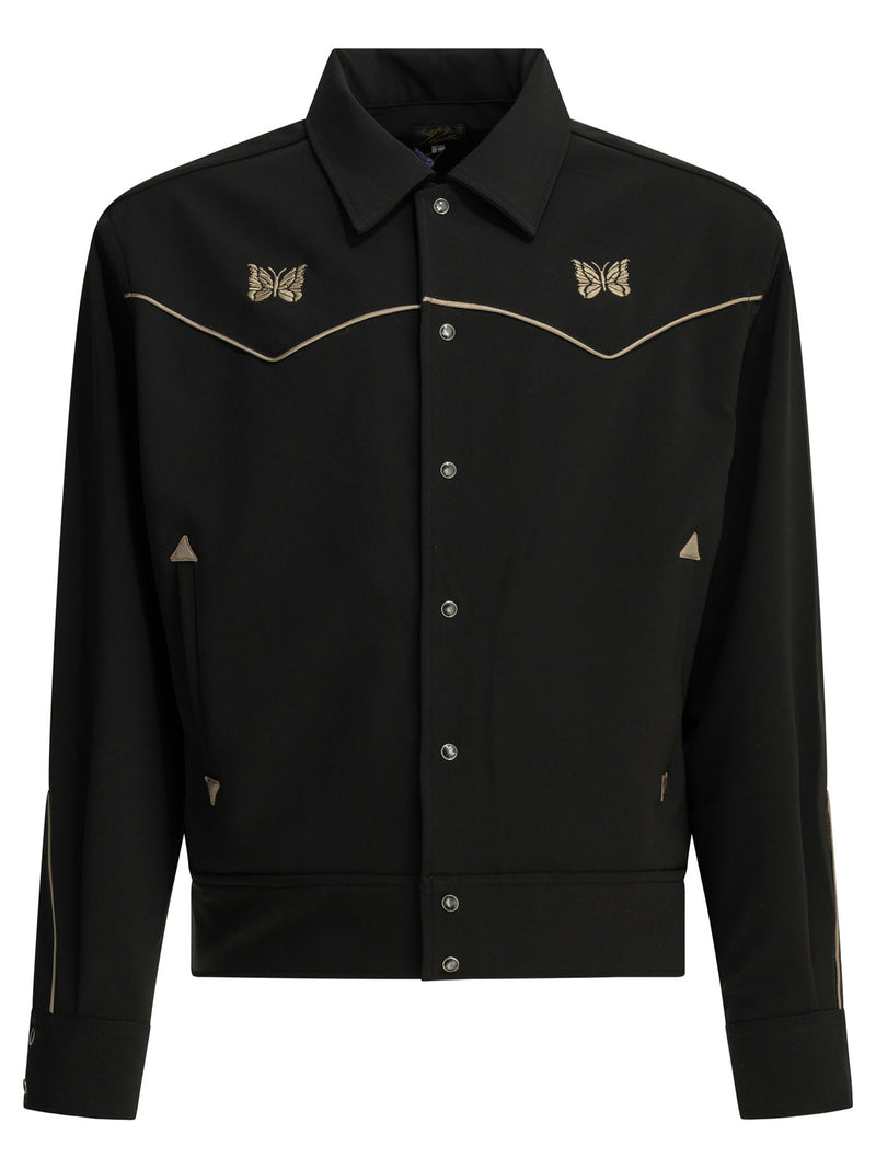 Needles Needles Piping Cowboy Overshirt Jacket Black - World Class Fashion