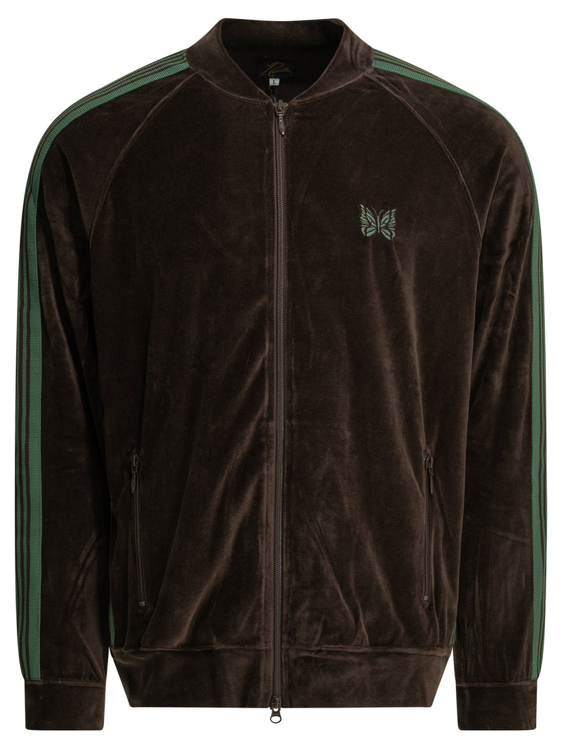 Needles Sudadera con cremallera Needles Track para hombre, color marrón - World Class Fashion