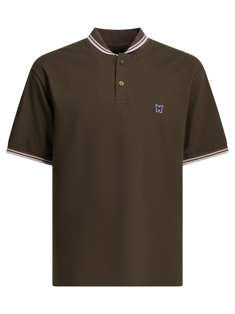 Needles Needles Shawl Collar Polo Shirt Brown Men - World Class Fashion