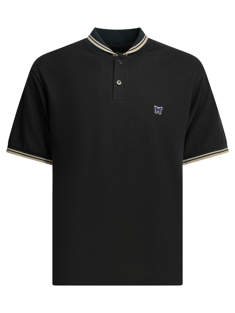 Needles Needles Shawl Collar Polo Shirt Black Men - World Class Fashion