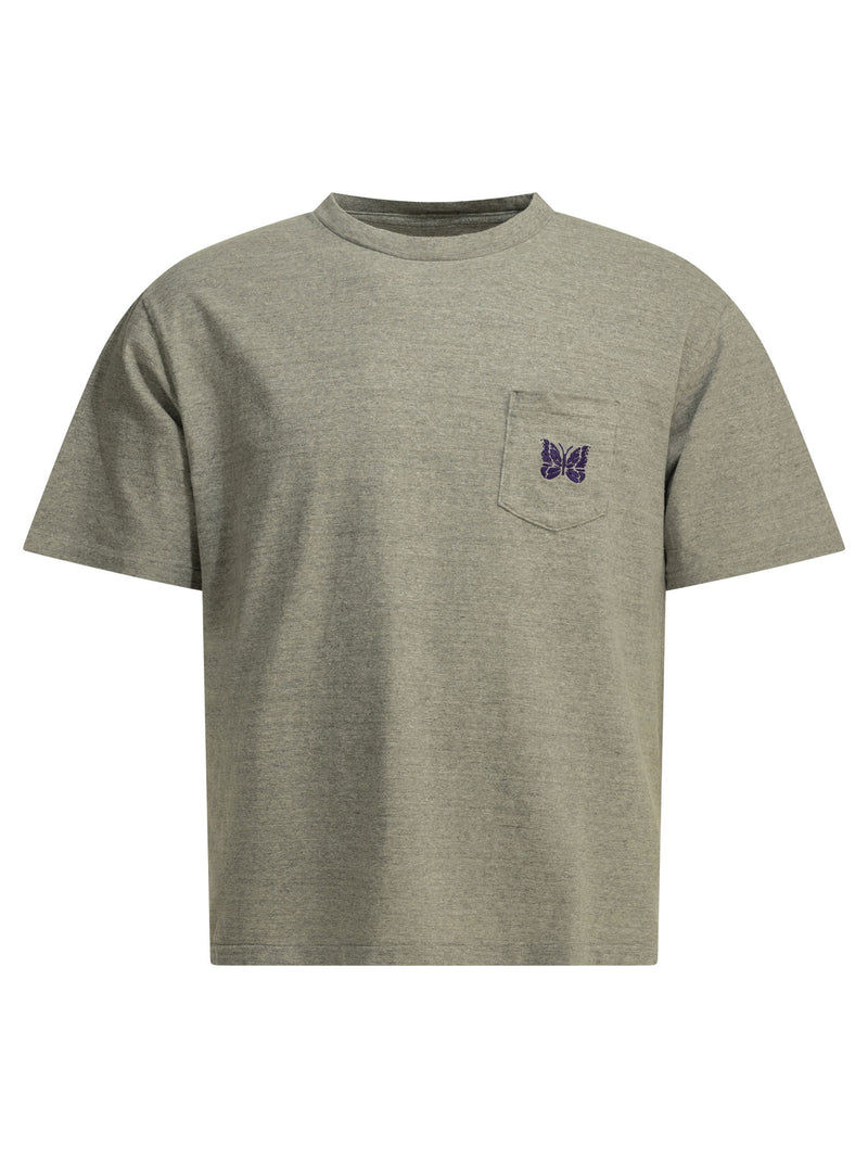 Needles Camiseta de cuello redondo Needles Pocket Tee gris - World Class Fashion