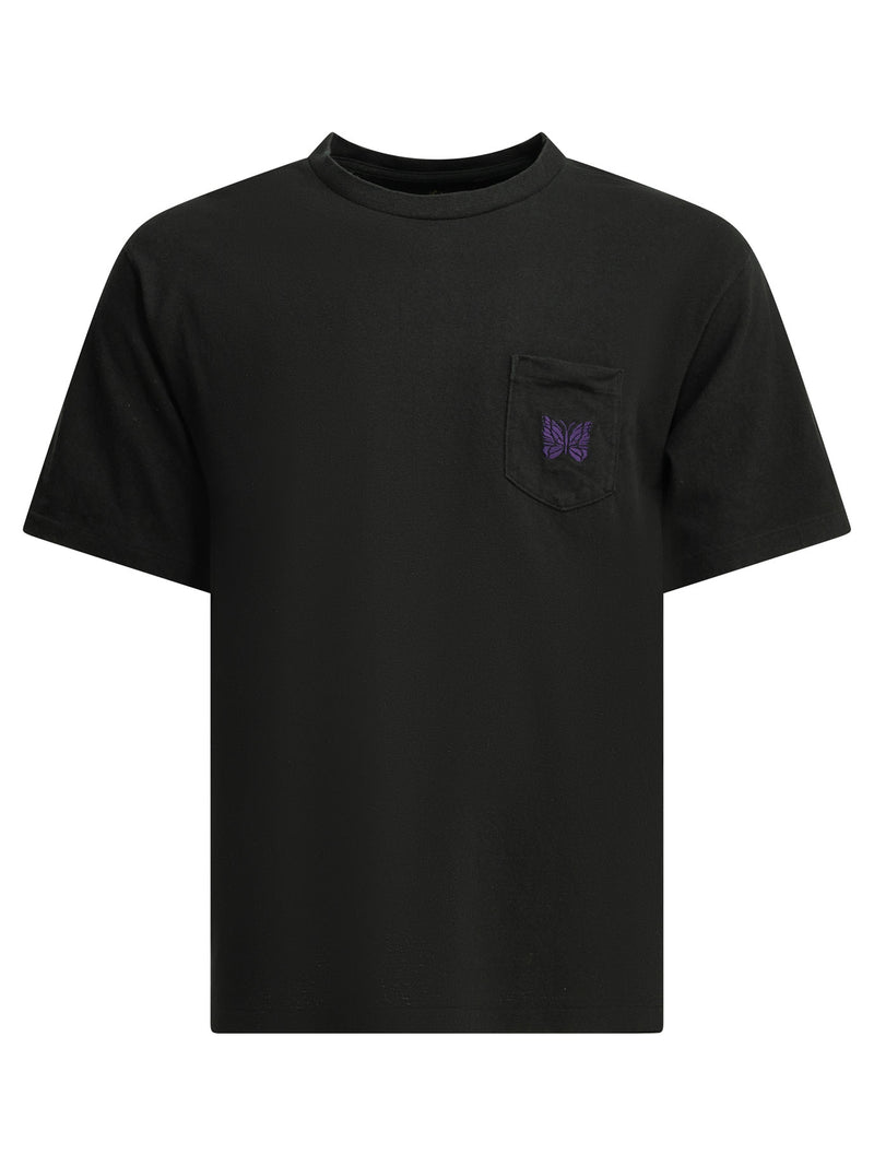 Needles Needles Pocket Tee Camiseta de cuello redondo Negra - World Class Fashion