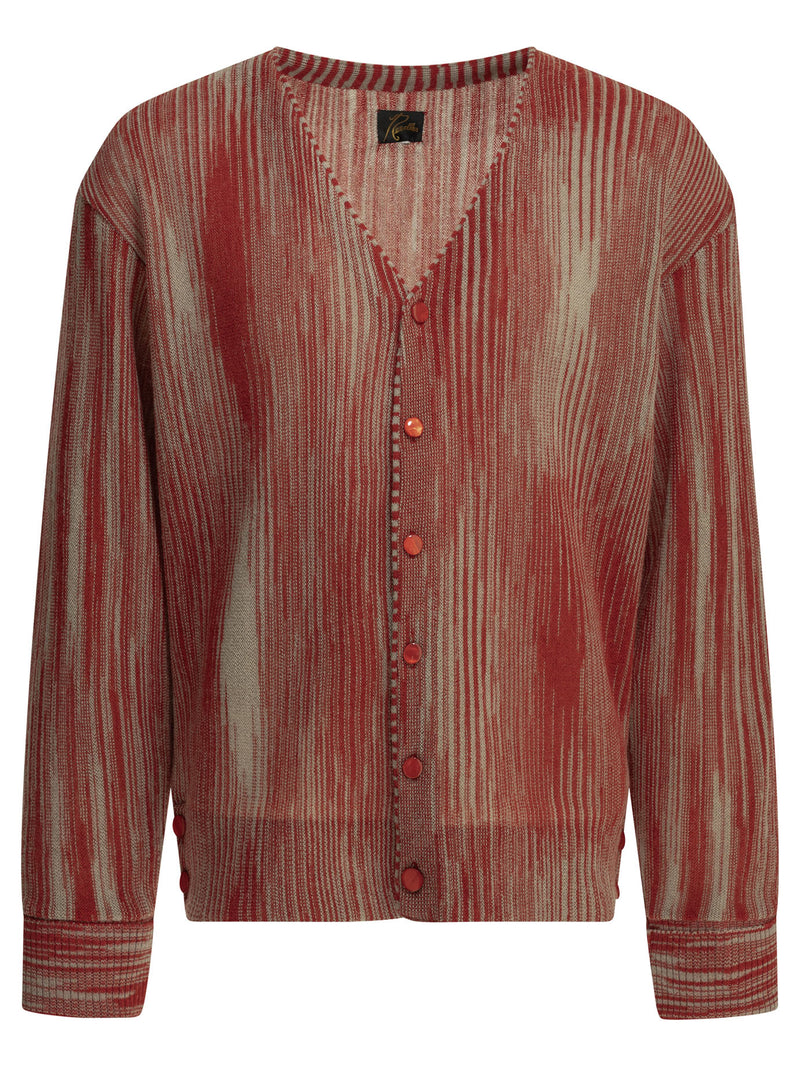 Needles Cárdigan a rayas Needles rojo para hombre - World Class Fashion