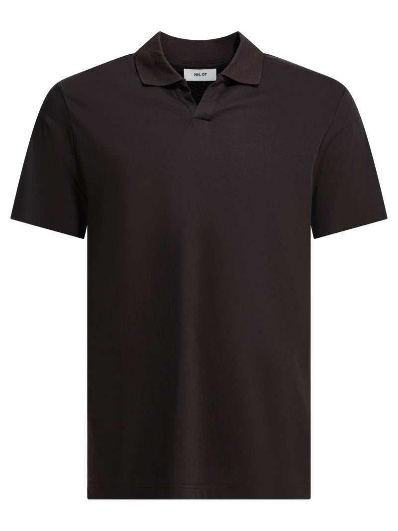 Nn.07 Nn.07 Paul Buttonless Polo Shirt Brown - World Class Fashion