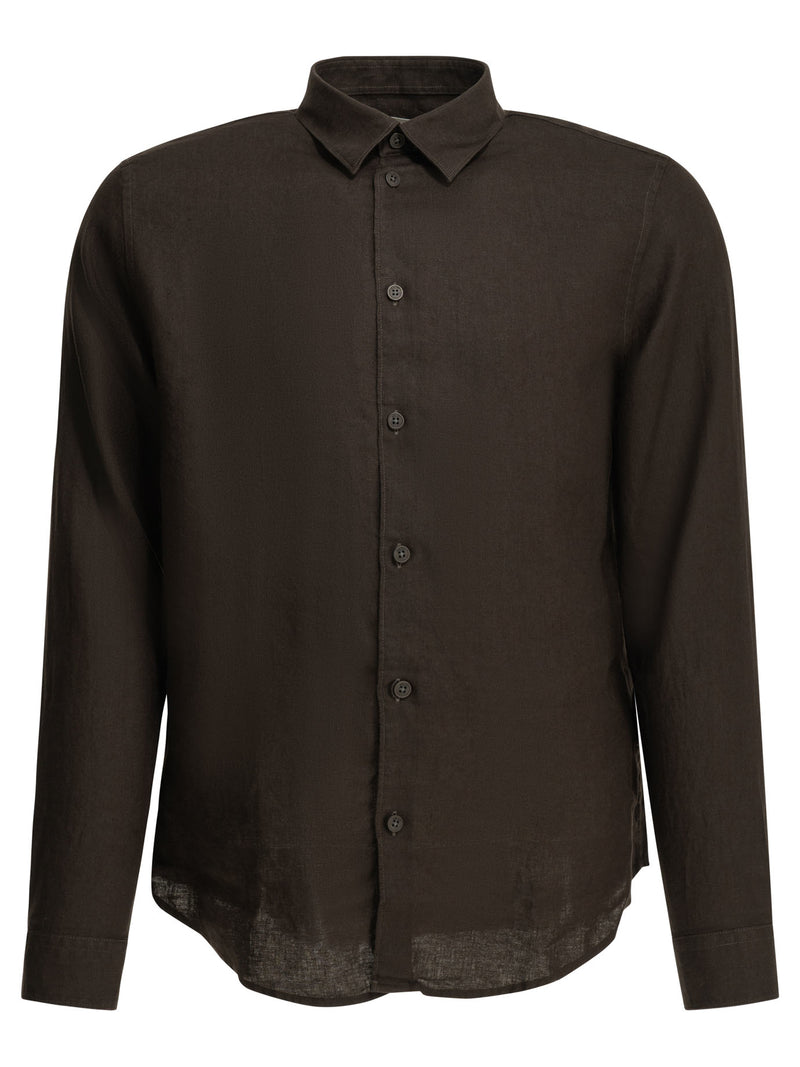 Nn.07 Nn.07 Enzo Casual Linen Shirt Brown - World Class Fashion