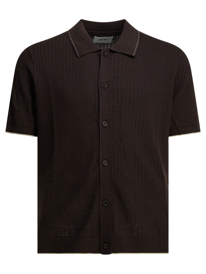 Nn.07 Nn.07 Nalo Polo Sweater Marrón Hombre - World Class Fashion