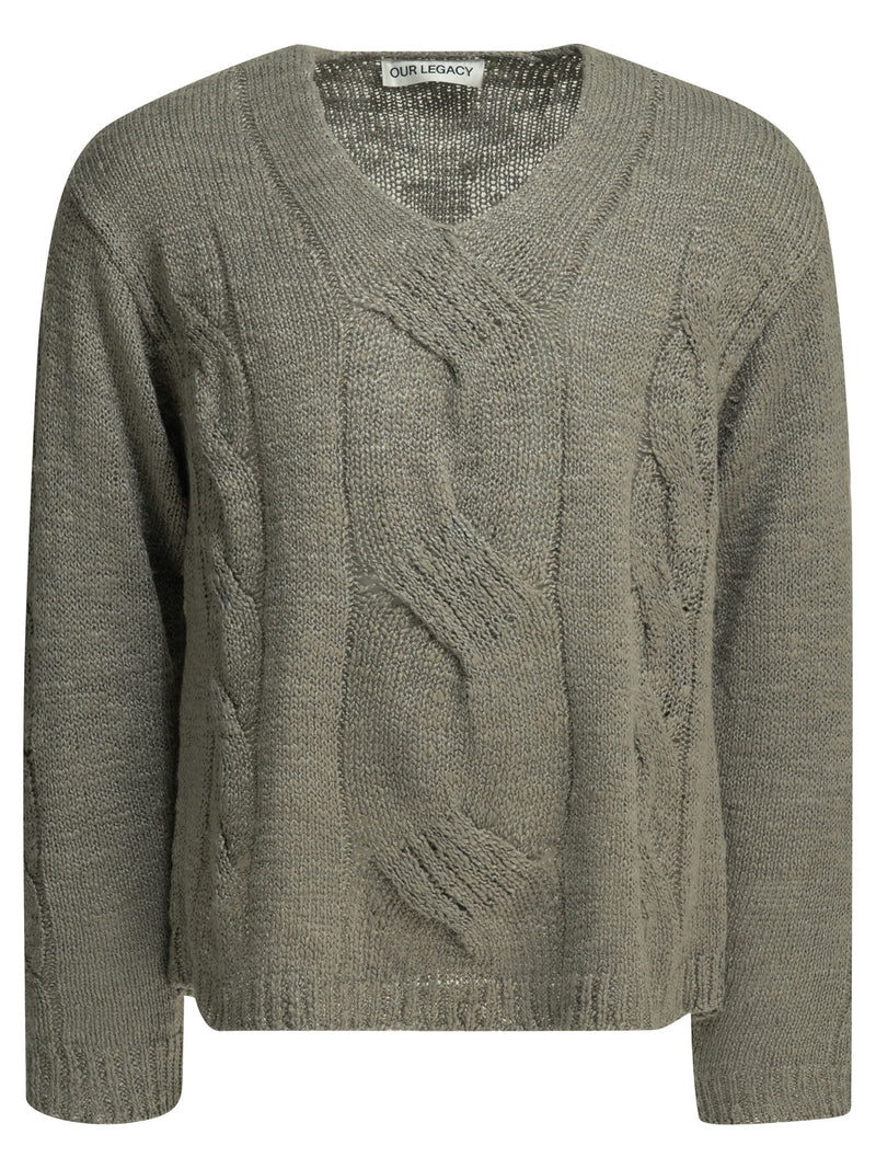 Our Legacy Suéter con cuello en V Our Legacy para hombre, gris - World Class Fashion
