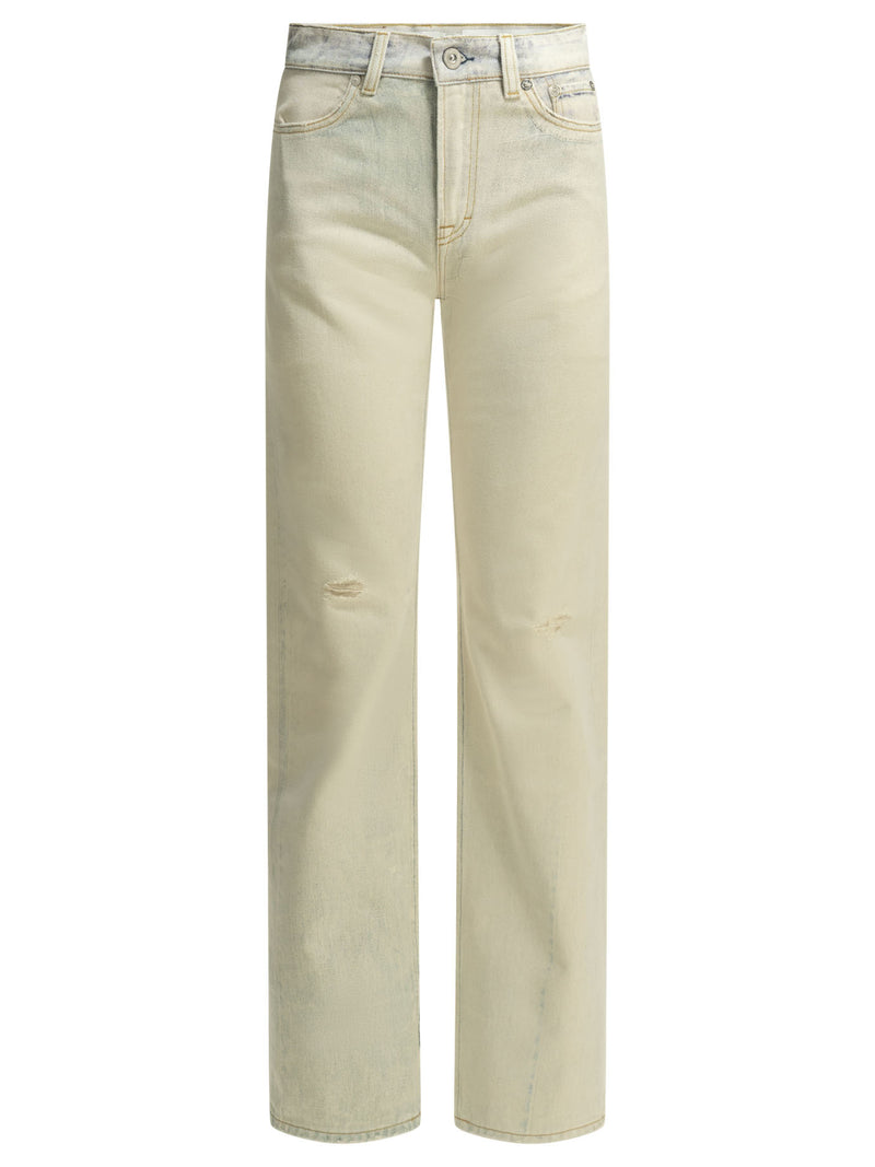 Our Legacy Our Legacy Wata Cut Straight Leg Jeans White - World Class Fashion