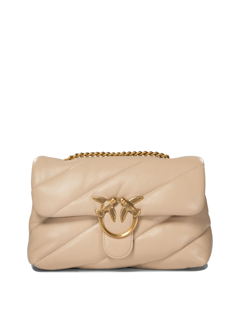 Pinko Pinko Women Crossbody Bag Beige Leather - World Class Fashion