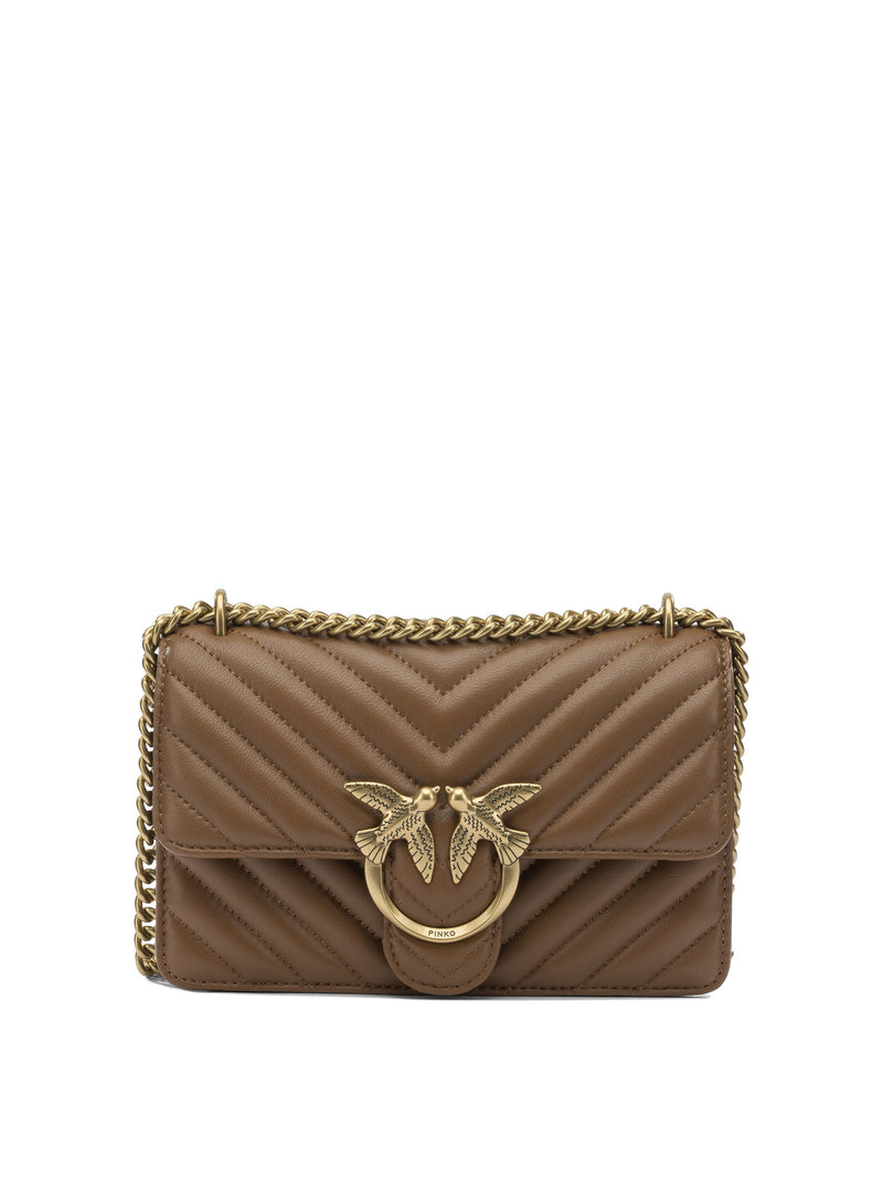 Pinko Pinko Women's Brown Leather Crossbody Bag - World Class Fashion