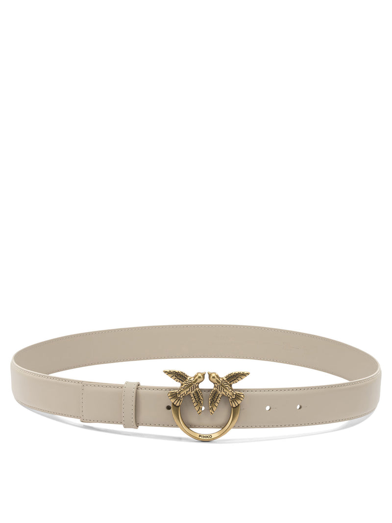 Pinko Pinko Leather Belt Beige Women - World Class Fashion