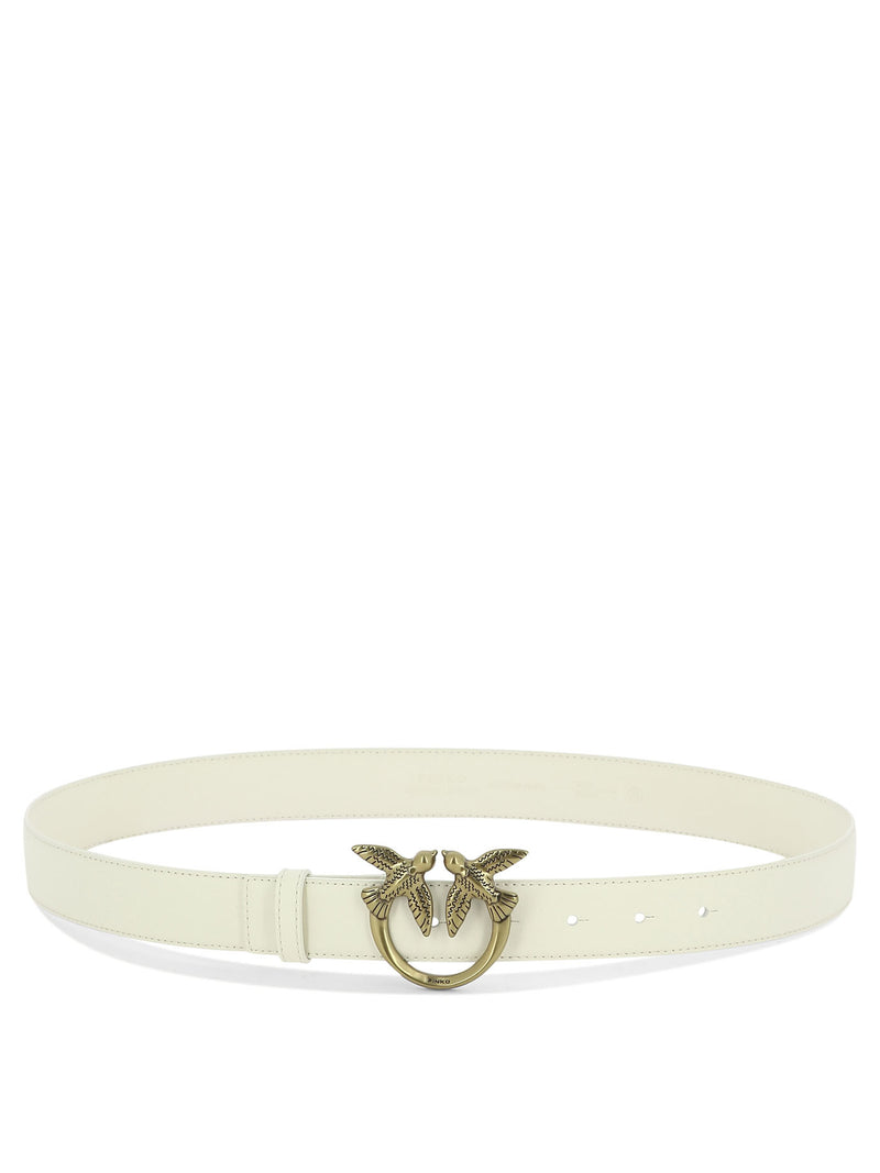 Pinko Pinko Women's Leather Belt White - World Class Fashion