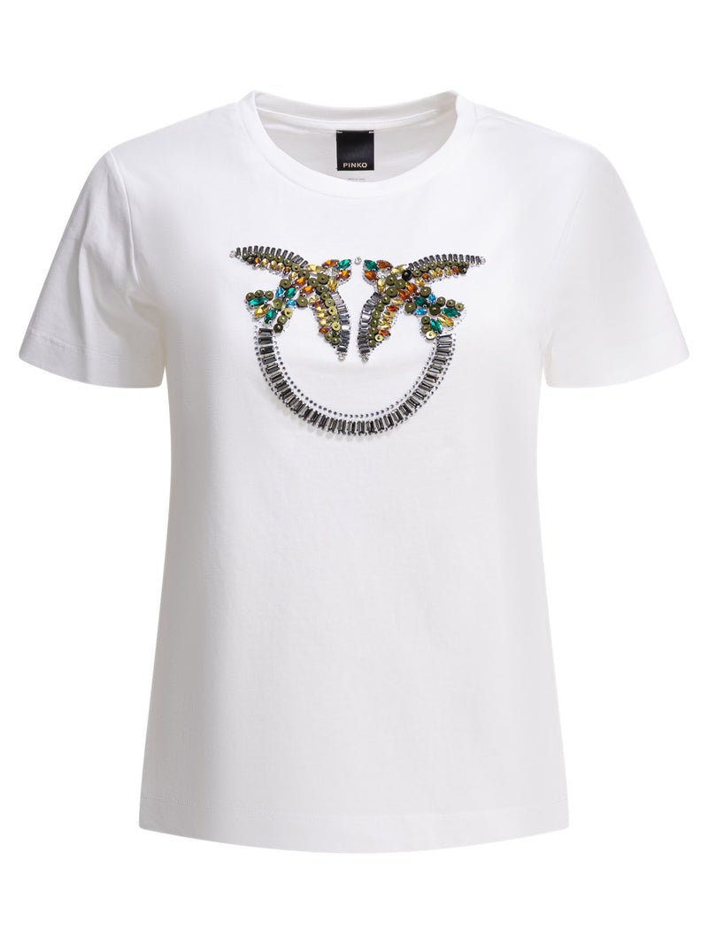 Pinko Pinko Women's White Cotton T-Shirt - World Class Fashion