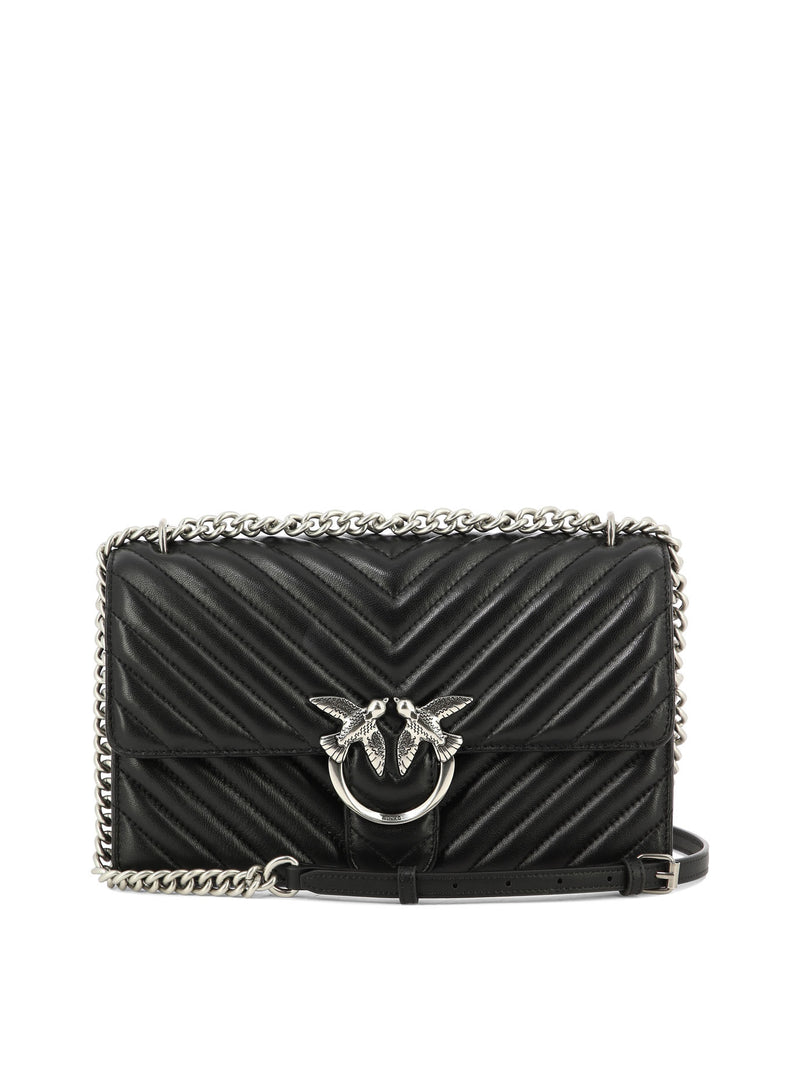 Pinko Pinko Women's Black Leather Crossbody Bag - World Class Fashion