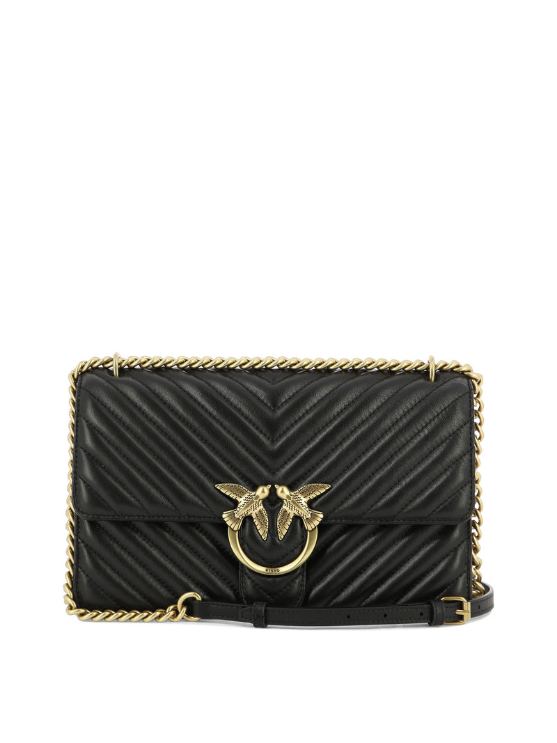 Pinko Pinko Women's Black Leather Crossbody Bag - World Class Fashion