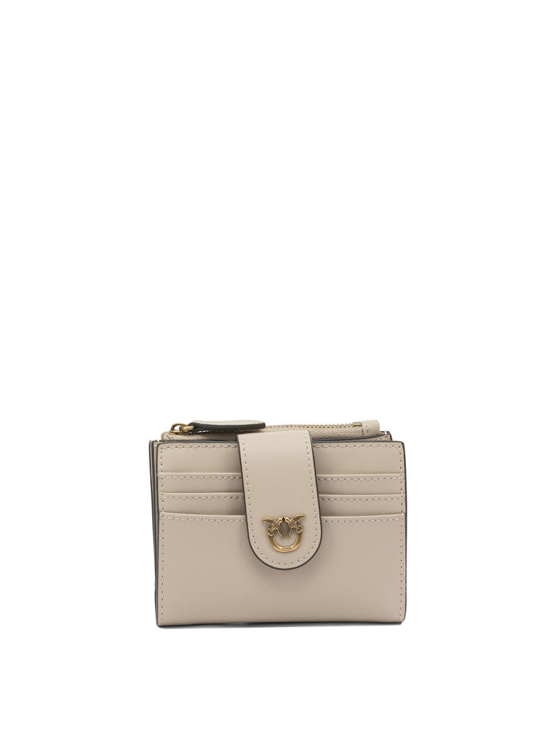 Pinko Pinko Leather Wallet & Card Holder Beige Women - World Class Fashion