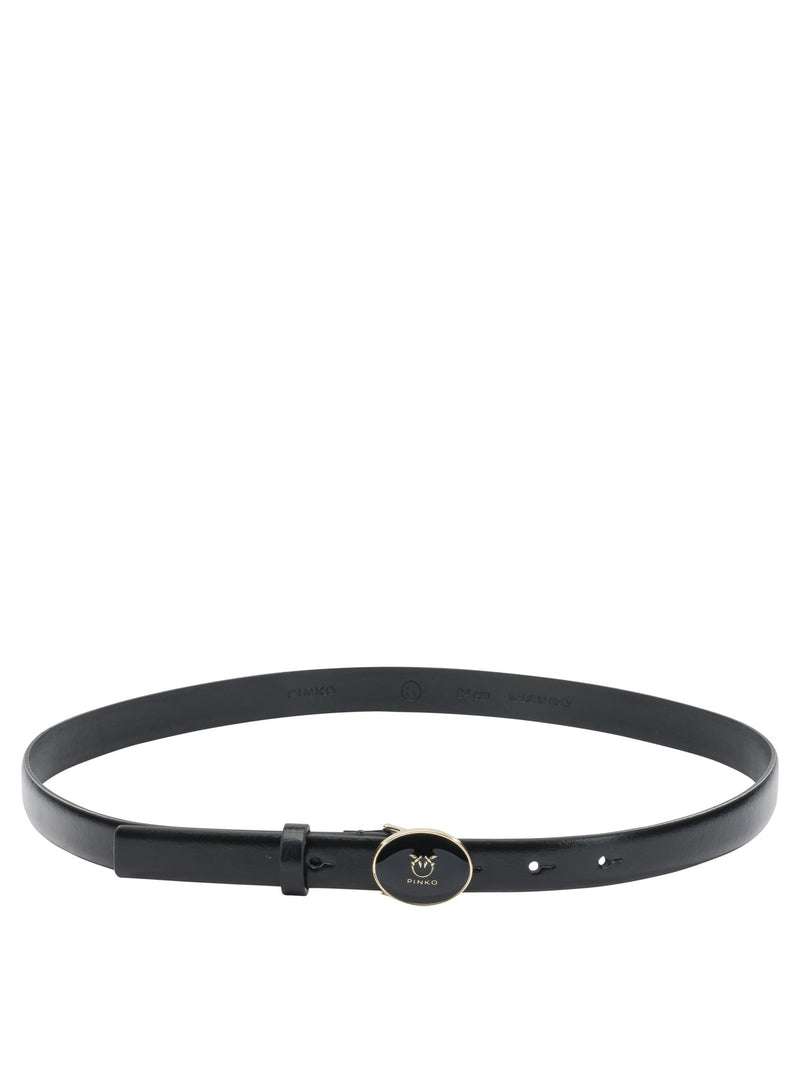 Pinko Pinko Women's Black Leather Belt - World Class Fashion
