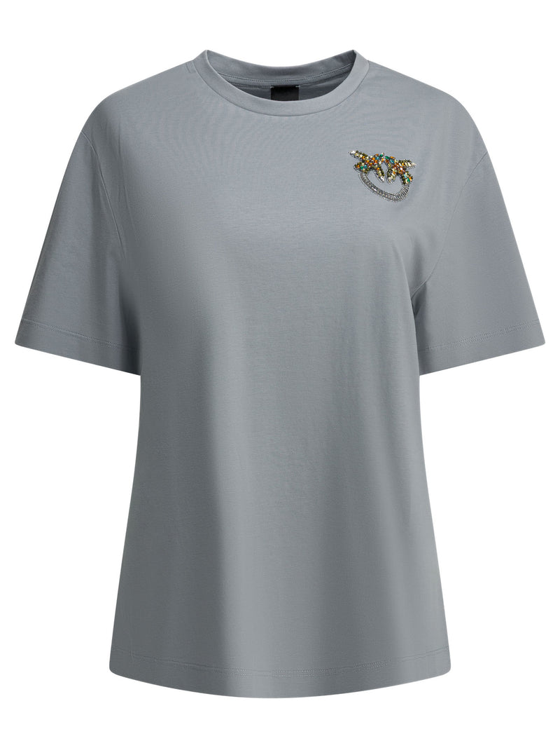 Pinko Pinko Women's Light Blue Cotton T-Shirt - World Class Fashion