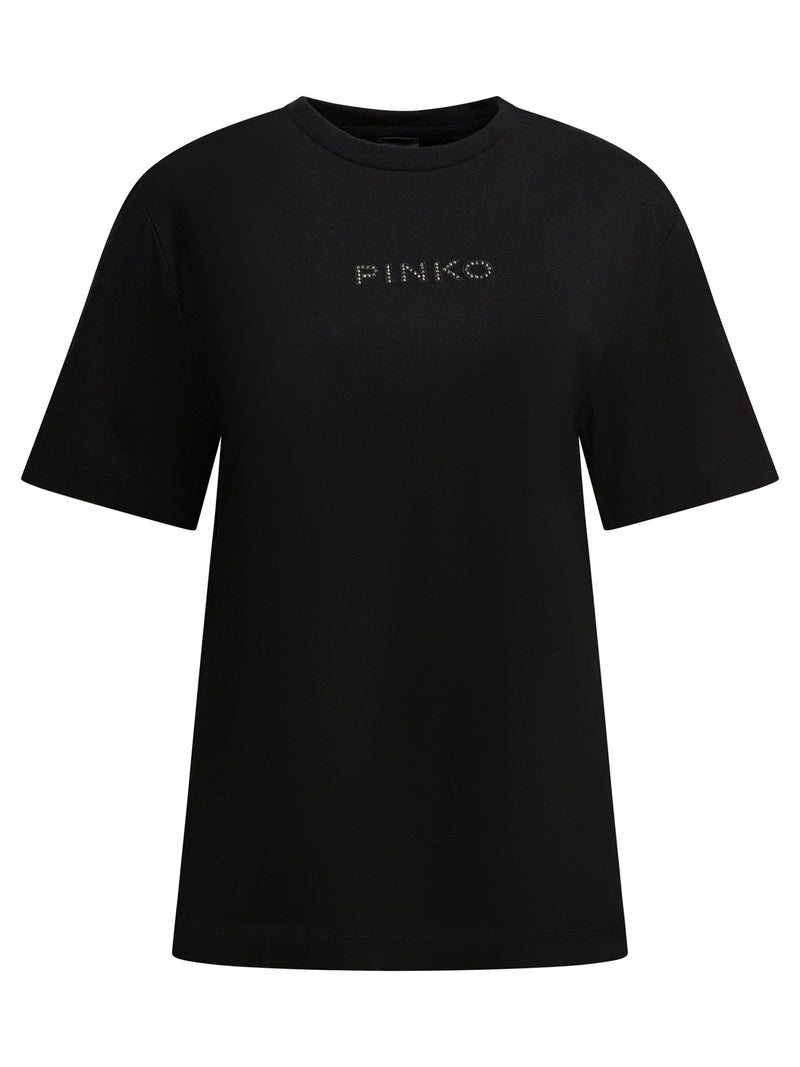 Pinko Pinko Women's Black Cotton T-Shirt - World Class Fashion