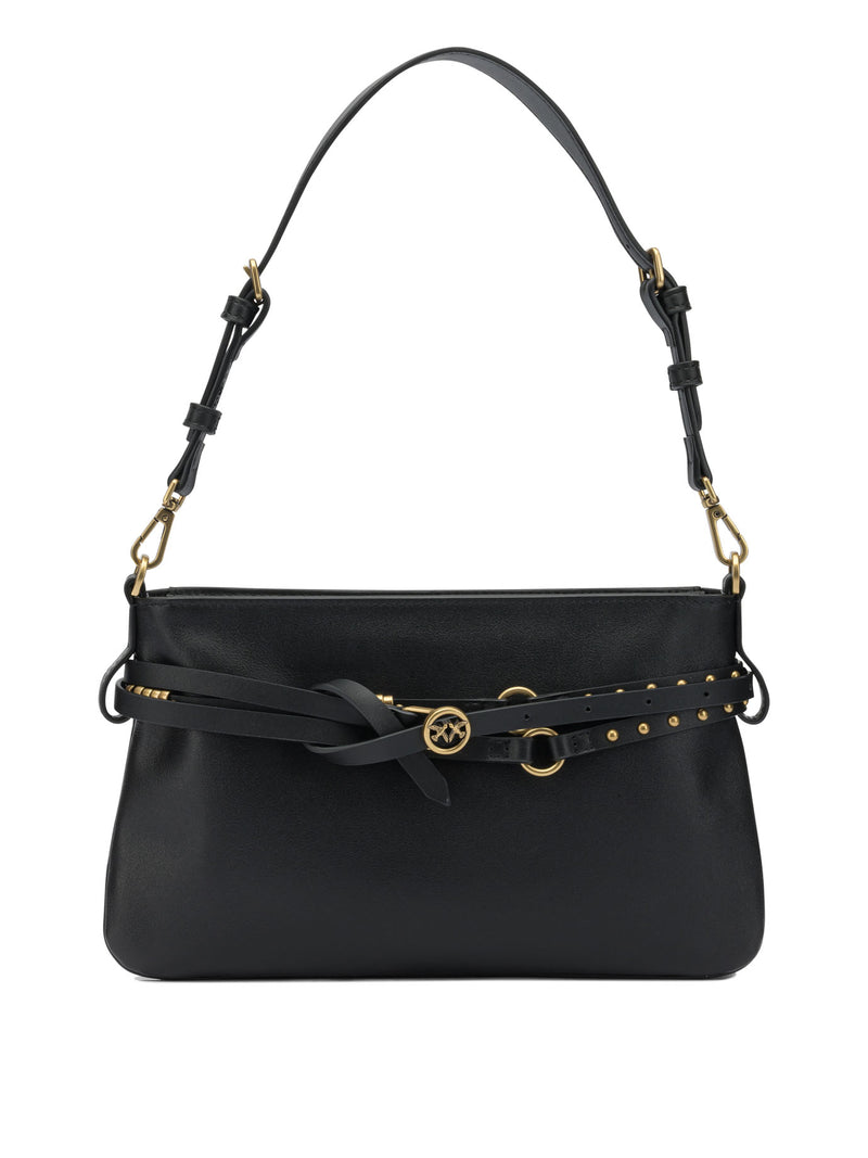 Pinko Pinko Women's Black Leather Shoulder Bag - World Class Fashion