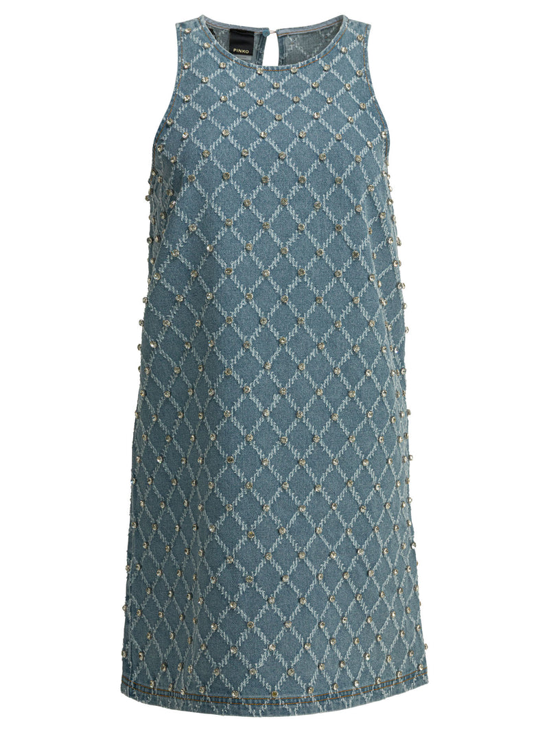 Pinko Pinko Light Blue Cotton Dress Women - World Class Fashion